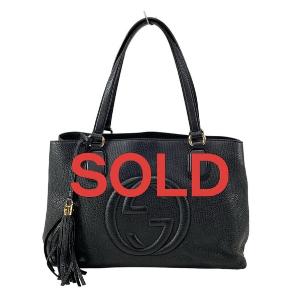 GUCCI Soho Black Leather - Tote Bag 810-070225 - Picture 1 of 15